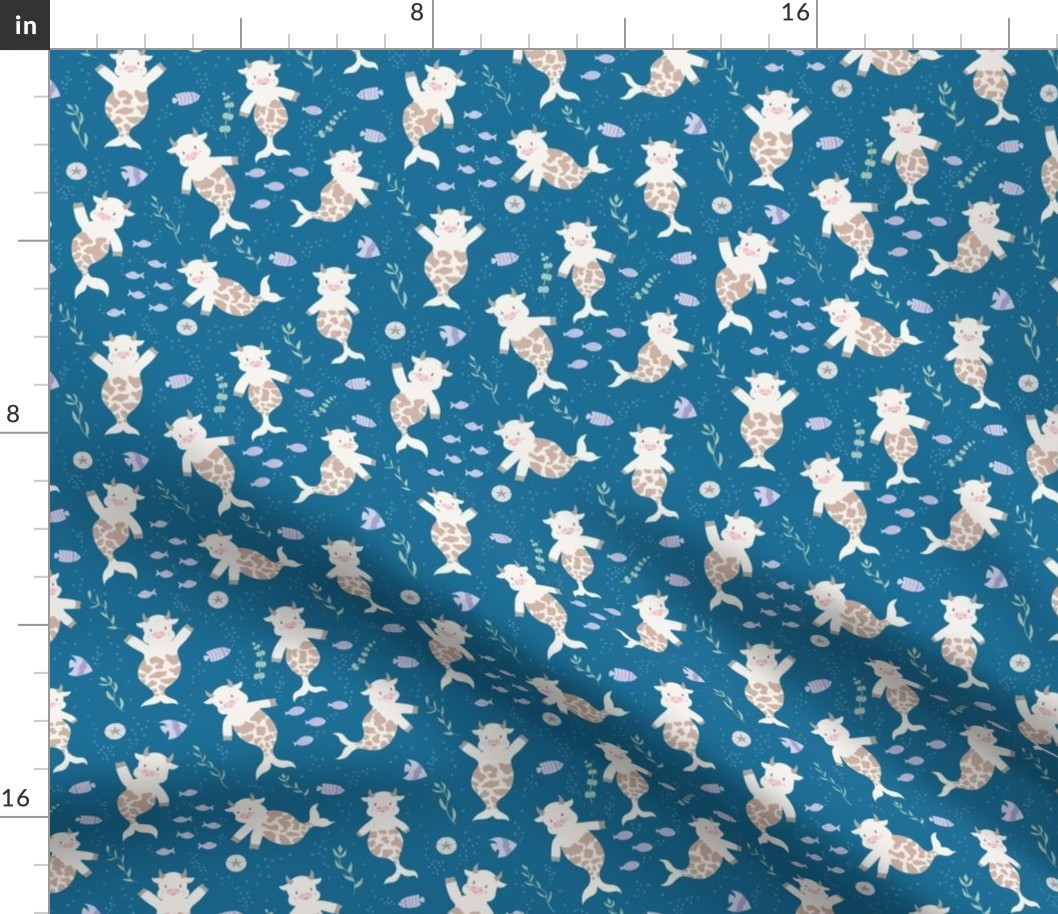 MooMaids  MerCows In the Sea - Small Scale - Magical Mythical Creatures  Cute Kid Nursery