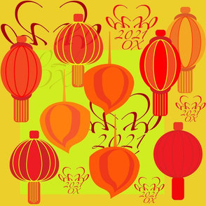 Chinese Lanterns Year of The Ox