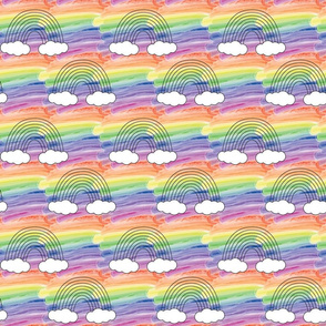 Watercolor Rainbow with Rainbows