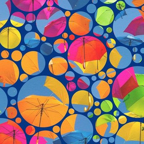 Bubble rainbow umbrellas