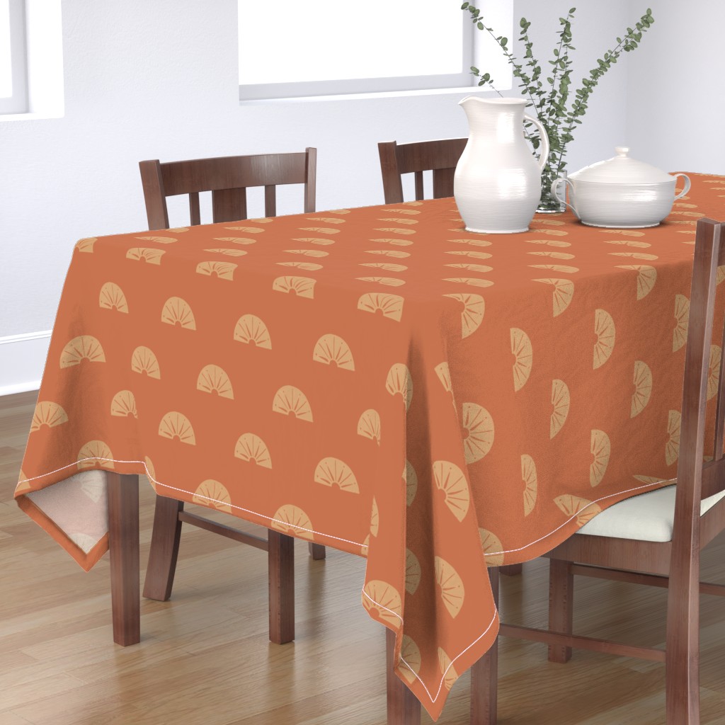 Jumbo Sun Block Print Rectangular Tablecloth | Spoonflower