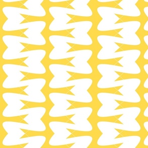 Abstract wavy stripes in yellow and white 