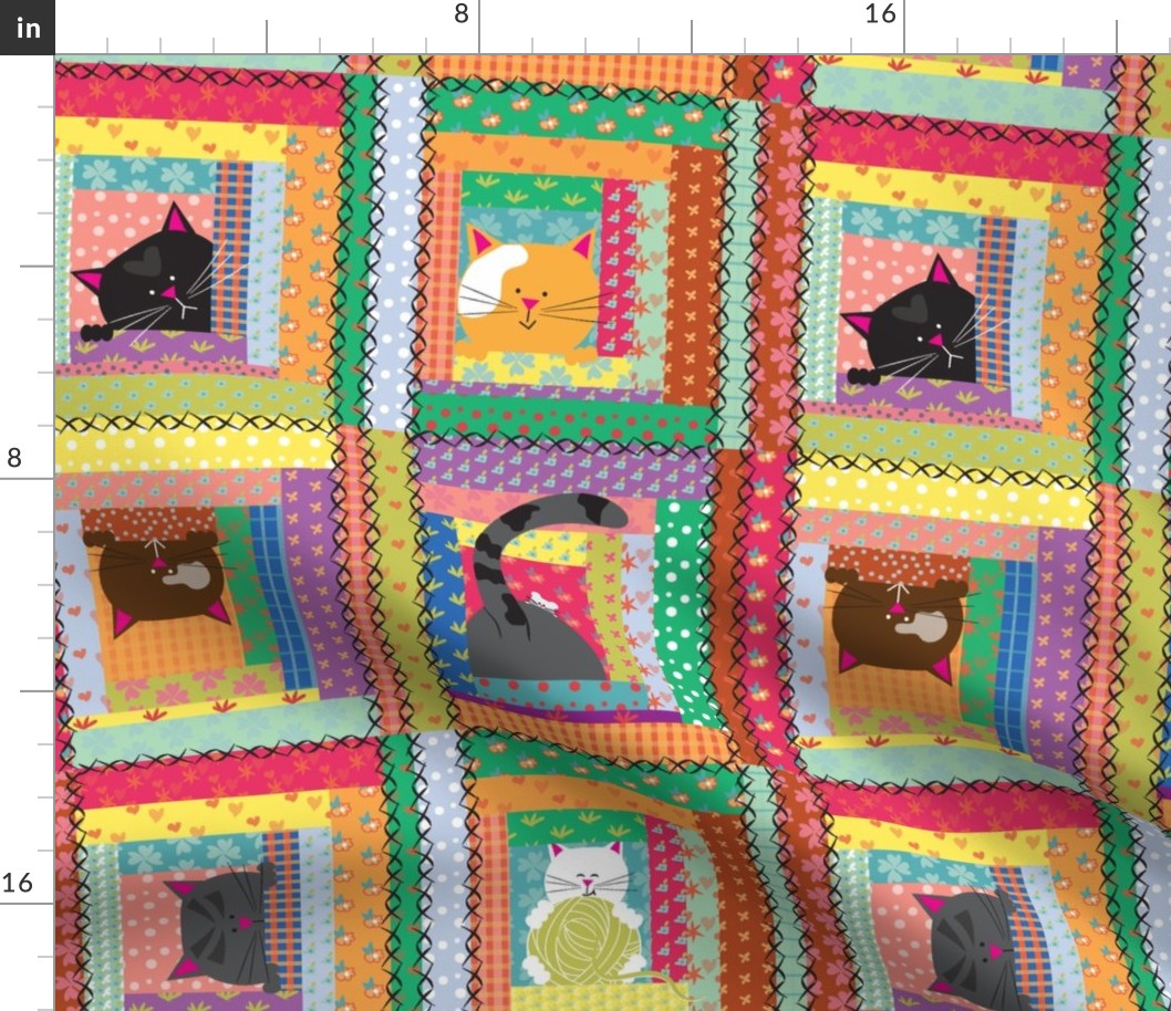 Patchwork Kitty - large scale