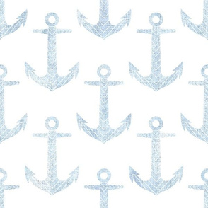 Chevron Anchor Light Chambray