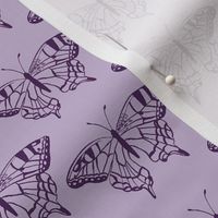 Purple Butterfly Swallowtail Tonal Simple