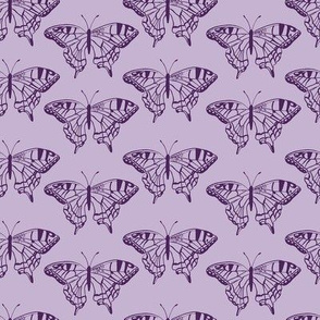 Purple Butterfly Swallowtail Tonal Simple