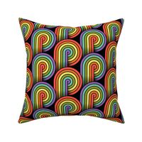 Retro Rainbow - black