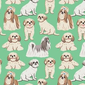 Shih Tzu Dogs - Small - Green