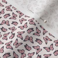 (micro scale) Monarch butterflies -  pink on pink - C21