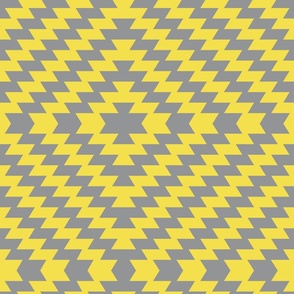 Modern Kilim - Illuminating yellow and Ultimate gray, large scale