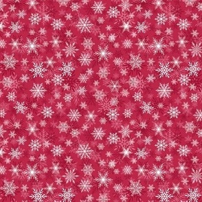 Viva Magenta Ditsy snowflakes