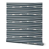 Beau Navy White Stripe