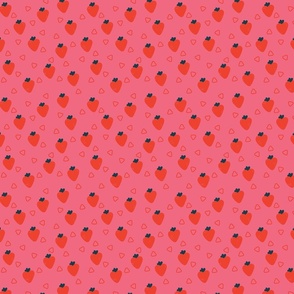 Strawberry Sweets in Pink Red Navy