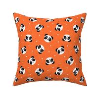pandas and polka dots - orange - LAD21