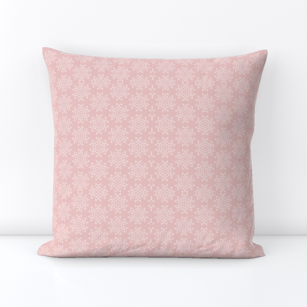 96LV_Low Volume Pink Square Throw Pillow Cover