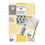 Farm//Little Lady//Yellow - Wholecloth Cheater Quilt