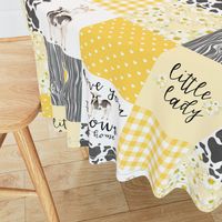 Farm//Little Lady//Yellow - Wholecloth Cheater Quilt