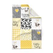 Farm//Little Lady//Yellow - Wholecloth Cheater Quilt