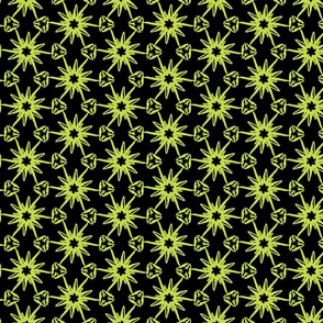 137G_Lime Green on Black Starburst_24x18