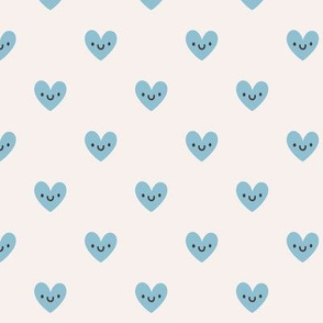 Cute blue hearts