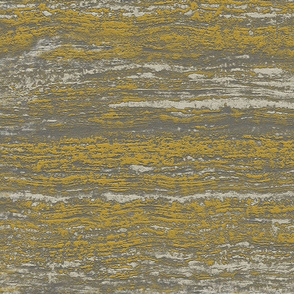 Mustard Yellow Grey abstract melange waves 