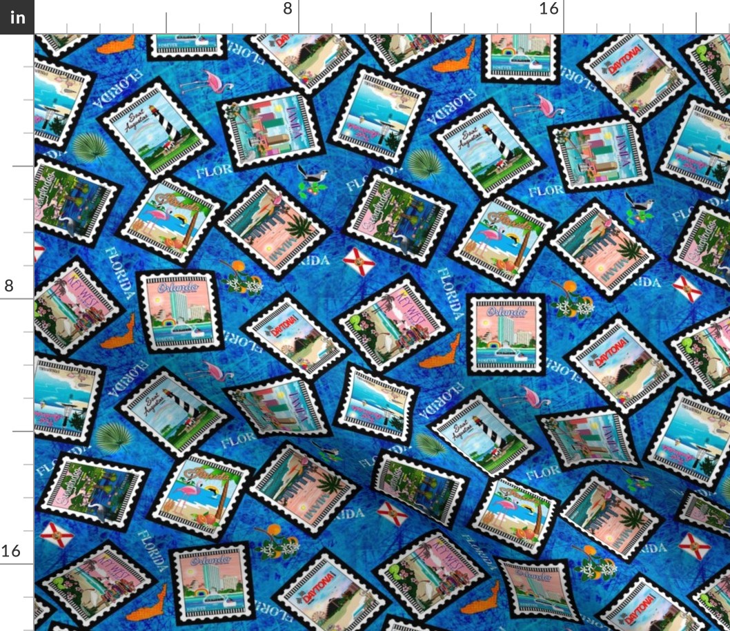 Florida Tossed Postage Stamps
