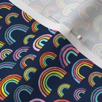 Rainbow Medley - navy - smaller scale