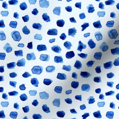 Blue painterly spots - watercolor minimal stains for modern home decor bedding nursery wallpaper a101-2