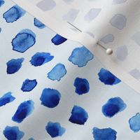 Blue painterly spots - watercolor minimal stains for modern home decor bedding nursery wallpaper a101-2