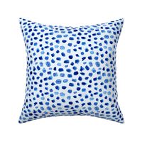 Blue painterly spots - watercolor minimal stains for modern home decor bedding nursery wallpaper a101-2