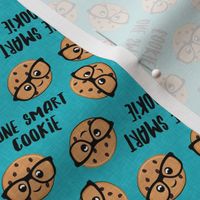 One Smart Cookie - cute cookie - back to school - teal - LAD21