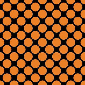 Polka Dot .75 in.  black , orange