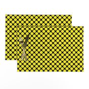 Polka Dot .75 in.  black,  yellow