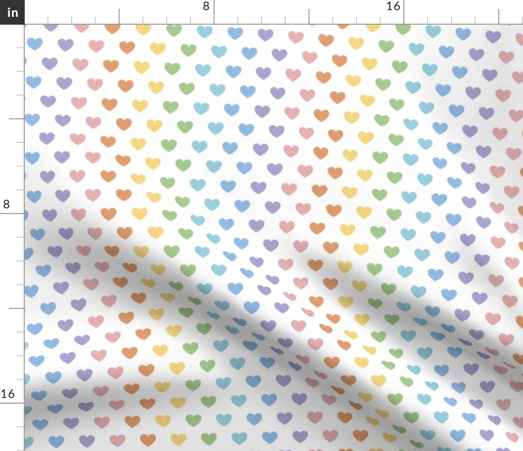 Rainbow Hearts | Pastel
