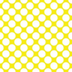 Polka Dot .75 in. yellow, white