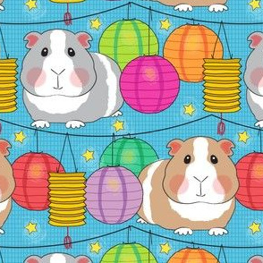 large guinea pigs with paper lanterns
