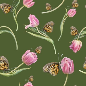 tulip monarch green