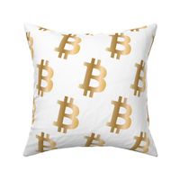 Bitcoin Symbol Cryptocurrency | White Gold