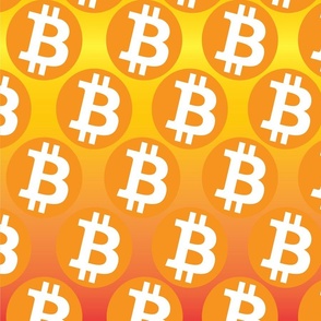 Bitcoin Symbol Cryptocurrency | Orange Ombre