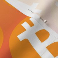 Bitcoin Symbol Crypto | Ombre Orange Coin