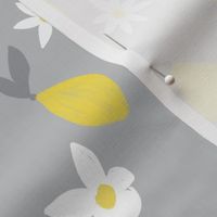 illuminating & ultimate gray pantone 2021 lemons and flowers