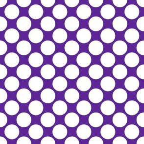 Polka Dot .75 in. grape, white