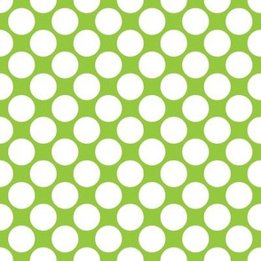 Polka Dot .75 in. kiwi ,white