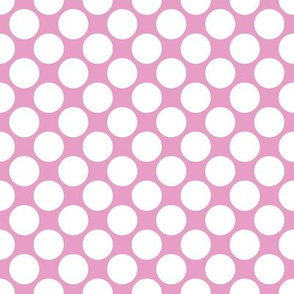 Polka Dot .75 in. pink, white