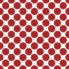 Polka dot .75 in. red, white