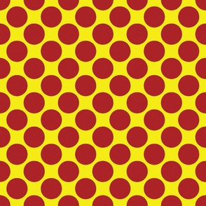 Polka Dot .75 in. red, yellow