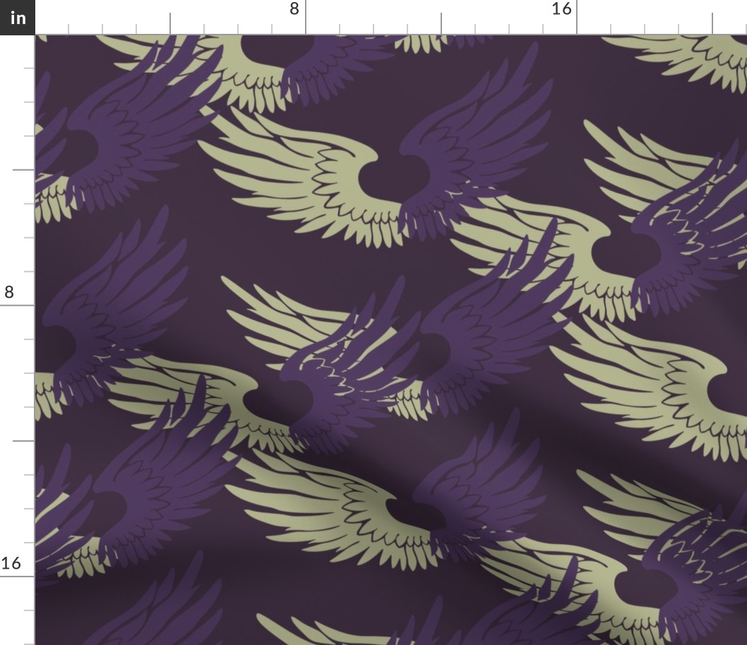 Heartwings: Purple, Beige