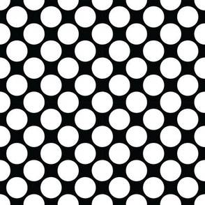 Polka dot .75 in. White , black