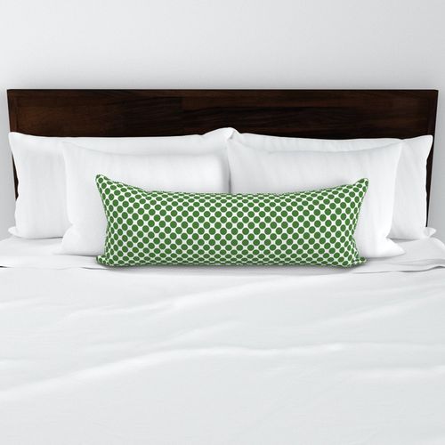 Polka Dot .75 inch green, white