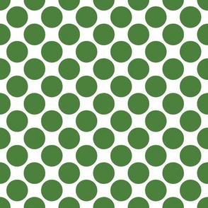 Polka Dot .75 inch green, white